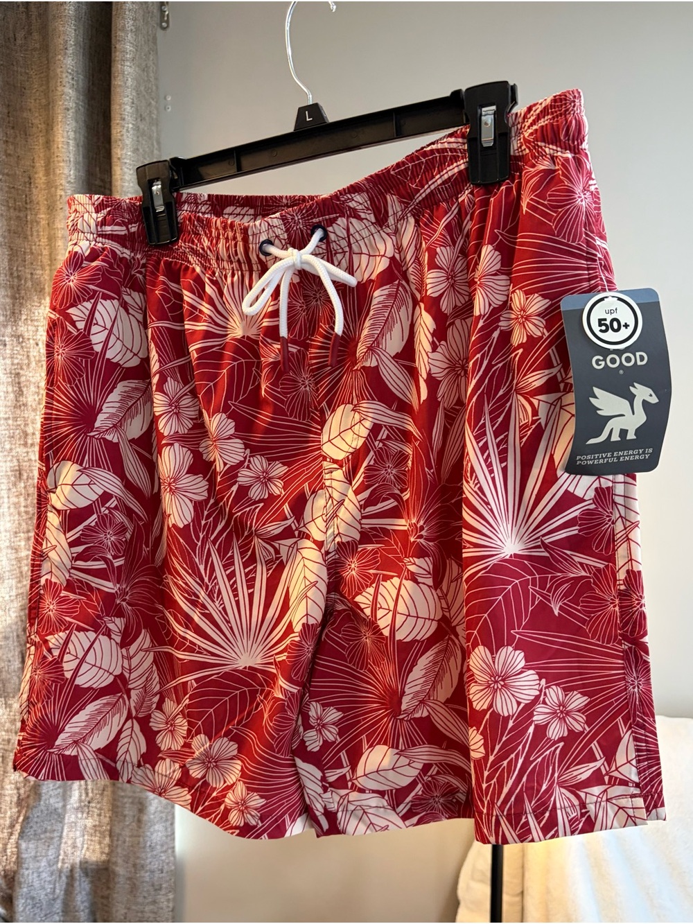 Life Is Good Red Floral Hybrid Shorts